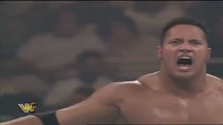 Ahmed Johnson vs Rocky Maivia. September 22, 1997. WWF Raw.