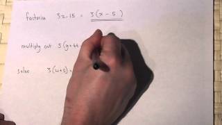 Algebra : solving problems involving brackets