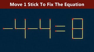 Move 1 Stick To Fix The Equation - Matchstick Puzzle