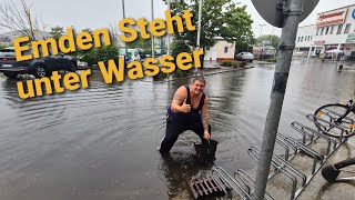 EMDEN wird Zum Wasserfall  #Emden #Sturm #Hochwasser