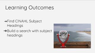 Lavery Library - Searching CINAHL with Subject Headings