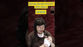 George sprays himself with water! #dream #dreamsmp #georgenotfound #tommyinnit #tubbo #karl #sapnap