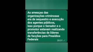 PF descobre plano das organizações criminosas para matar Senador Sérgio Moro é um promotor