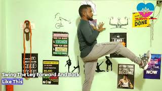 Dynamic warm up stretches lower body