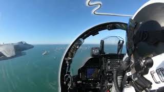 Salida de Elcano con Harrier de la Armada Española