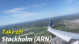 Bright take off from Stockholm Arlanda (ARL) Airport with SAS