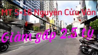 Bán nhà Mặt  Tiền Nguyễn Cửu Vân  - quận Bình Thạnh- 5×16m