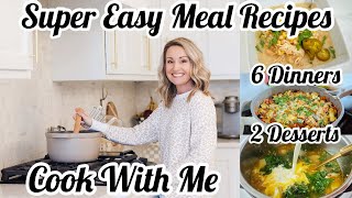 WHAT’S FOR DINNER | 6 EXTREMELY EASY MEALS + 2 DESSERTS | COOK WITH ME | HOMEMAKING MOTIVATION 2022