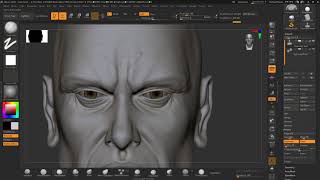 Realistic male face sculpting part 3