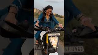 Ktm lover girl 🥰 || wanted girl bike riding || girl bike rider status || princi sanju 99 bike riding