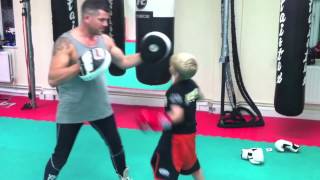 Harry Hobbs Team KFA Boxing pad drill 1