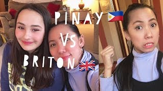 FILIPINA Vs BRITISH | BLINDFOLD EATING CHALLENGE MUST WATCH