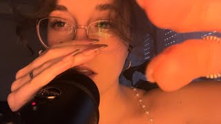 ASMR cupped inaudible whispering with gum chewing