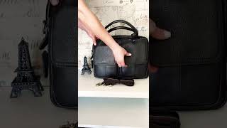 Шкіряний чорний чоловічий портфель Buffalo Bags M8002A