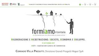 Formiamo il territorio. Quale Rigenerazione e Ricostruzione Formedil, Rieti Corrado Villa Presutti