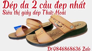 Dép da nam 2 cầu của siêu thị giầy dép Thức Hoài.