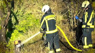 Freiflächenbrand: Feuerwehr Langenholtensen im Einsatz