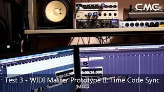 WIDI Master prototype II test 3 - Time Code Sync