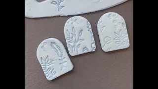 Floral Stamping on Polymer Clay