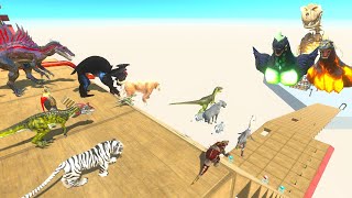 DEATH FALL Challenge vs MONSTER KAIJU - Animal Revolt Battle Simulator