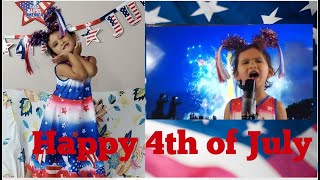 God Bless the USA - Covered by  a 4  year old Princess Iana- Happy 4th of July!