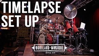 Simon Phillips - Drum kit set up timelapse - Boullard Musique