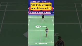 Aksi lucu Gregoria M Tunjung ketika bola out 😁 😅 #shorts #badminton #grego #hongkongopen please sub👇