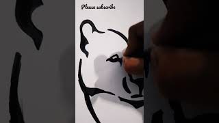 lion drawing with marker # like # subscribe # sorts # yt sorts # wiral sorts