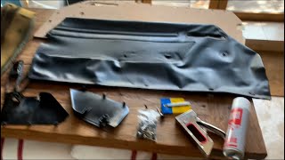 Mercedes R107 - how to replace door card vinyl