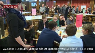 Valašské Klobouky: Veřejné fórum Klobouky Vašima očima       13. 2. 2018