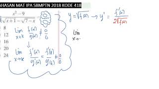 PEMBAHASAN SOAL MATEMATIKA IPA Nomor 4 SBMPTN 2018 KODE 418