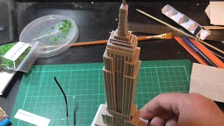 Making the Empire State Building paper scale model for my diorama project - scale 1/1800