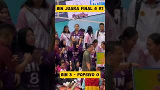 BIN juara Final 4 R1 Proliga. Kalahkan Popsivo 3-0. Megawati sujud syukur.