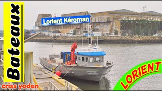 Chalutiers et Fileyeurs dans La Rade ; Port de Lorient Kéroman ; Morbihan ; Bretagne Sud ; France