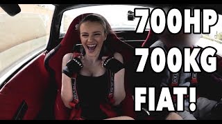 HOT GIRL Rides in a 700WHP, 700KG "Bugatti Veyron Killer" Fiat!