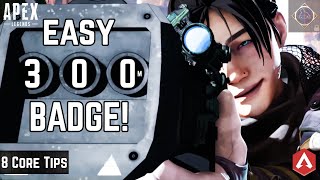 8 Pro Tips! Advanced 300m+ LONG SHOT SNIPER BADGE Guide! How To Apex Legends