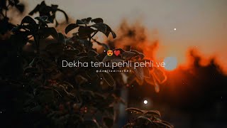 Dekha Tenu | Mohammad Faiz | Status Video | Dekha Tenu Pehli Pehli Bar Ve Status | Love Status