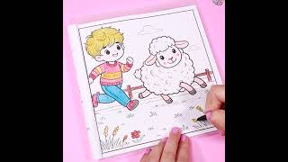 Kid & Animal Cute Coloring Page | Kids Coloring Fun  #coloringforkids  #coloringfun