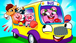 Super Simple Kids Songs by Baby Cars! Wheels on the Bus with Funny Animals