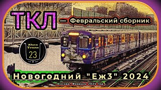 Февральский сборник новогоднего метропоезда «Еж3» #2024 на Таганско-Краснопресненской линии. #москва