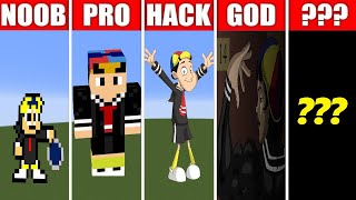 noob vs pro vs hacker vs god in Minecraft