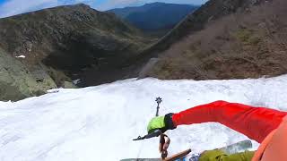 Summer skiing Left Gully at Mount Washington