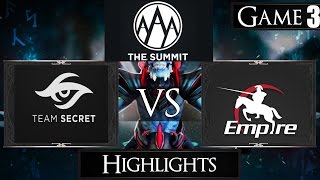 Dota 2 reborn 6 85 Team Secret vs Team Empire Game 3 BO3 Highlights