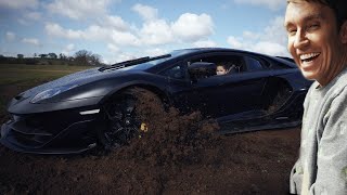 Taking my Lamborghini SVJ off-roading with my 2 year old daughter!