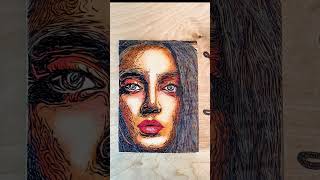 Watercolor on Wood #watercolor #wood #pyrography  @winsornewton