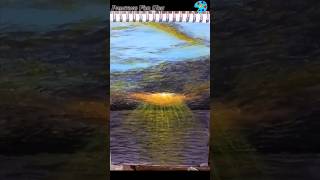 Easy Sunlight Painting For Beginners || Ocean Painting For Beginners #trending #viral #shorts