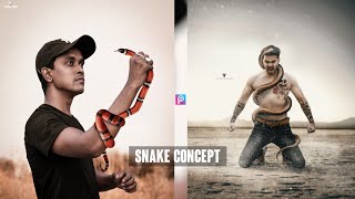 PicsArt Snake Concept Photo Manipulation Tutorial - Creative Photo Editing In PicsArt - Tech Art