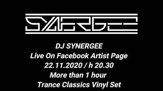 Sunday 22 November | h. 20.30 - Dj Synergee - Live On The Fb Artist Page Trance Classics Vinyl Set