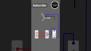 2 Two Way Switch 1 Fan Regulator wiring || 2 टू वे स्विच 1 फैन रेगुलेटर वायरिंग #shorts #fan