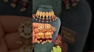 Ruby  Pearl Kundan  Necklace Set  NEC12012306 #shorts